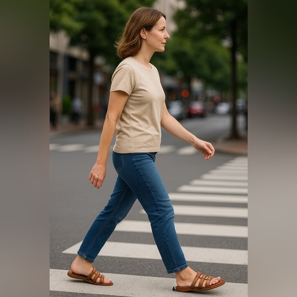 Olukai Tiare Slide Women’s Sandals Size 9 Fox Brown Comfort Leather Slip-On NWT - Picture 2 of 9